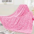 Warm Blanket Pink Soft Fleece Blankets Twin Size Throw Blankets for Bed Couch 60x80 Inches
