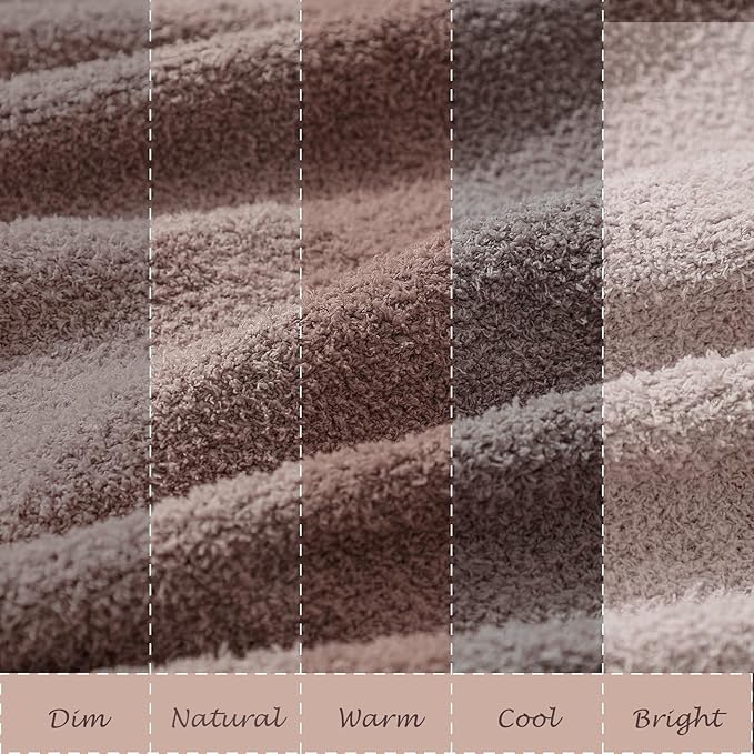 bearberry Super Soft Fluffy Throw Blanket Lightweight Cozy Warm Bed Blankets for Couch Bed Sofa All Season (Rose Taupe, 60”x80”)