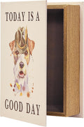 PACOLO Decorative Book Boxes, Faux Wood cover Storage for Hidden Jewelry, Money, and Cash (TODAY IS A GOOD DAY)