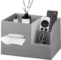 PU Leather Tissue Box Cover Square,Tissue Box Holder Organizer with Storage Tray and Remote Control Holder for Bathroom Countertop Night Stands Bedroom Office Desk,Napkin Caddy Decorative Black