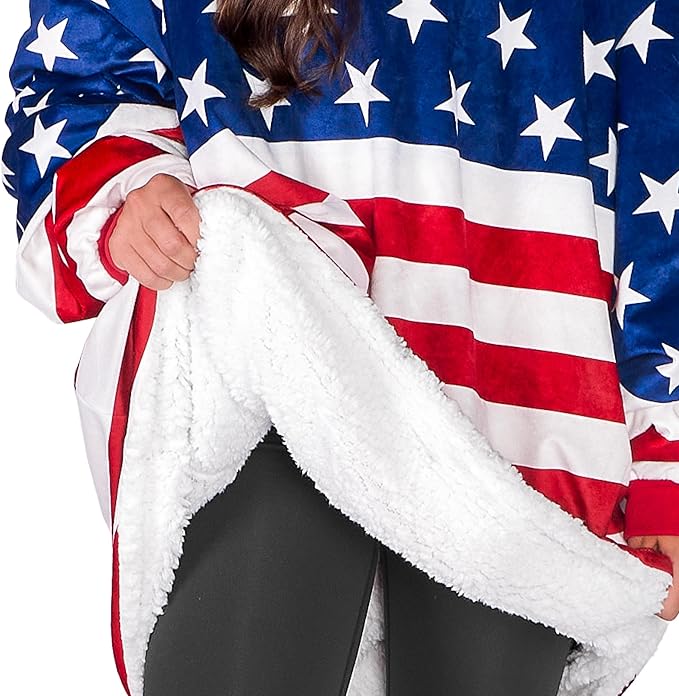 Bare Home Wearable Blanket Hoodie - Soft Plush Sherpa - Warm and Cozy - Oversized Wearable Blanket - Adult & Kid Sizes