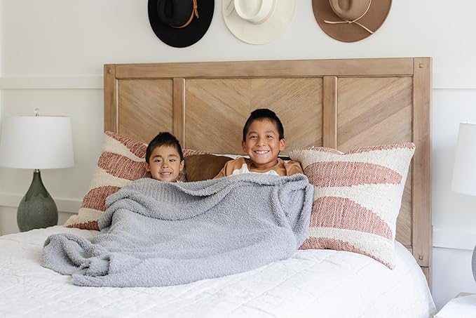 Saranoni Bamboni Baby Blanket | Luxury Plush Super Soft Blanket | Breathable Comfy Blankets for Kids and Teens | Gray - 40" x 60"