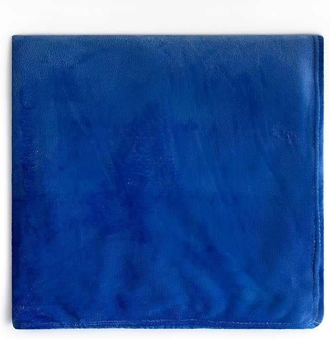 Fleece Blanket Full/Queen - 80x90 Inch Lightweight & Buttery-Soft Throw for Bed, Sofa, Camping | 300GSM Cloud-Touch Microfiber | Cozy Essentials for Travel & Movie Nights, (Blue)