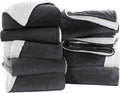 MOONLIGHT20015 Grey Sherpa Blankets Queen Size for Bed - Wholesale Bulk Pack of 9 Sherpa Blankets - Soft Fluffy Throw Blanket for Hotels, Guest Bedroom, 90x90 Inches
