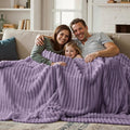 Joiedomi Queen Size Blanket for Bed, Soft & Warm Purple Fleece Blankets Gifts for Women Mom, Cozy Cute Soft Throw 90x90 Inches