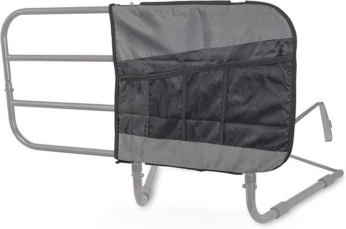 Able Life 4-Pocket Bed Rail Organizer Pouch, Hanging Bedside Caddy with Mesh Pockets for Easy Access Storage, Bedrail Accessory Bag, Compatible with the Able-Life Bedside Extend-A-Rail