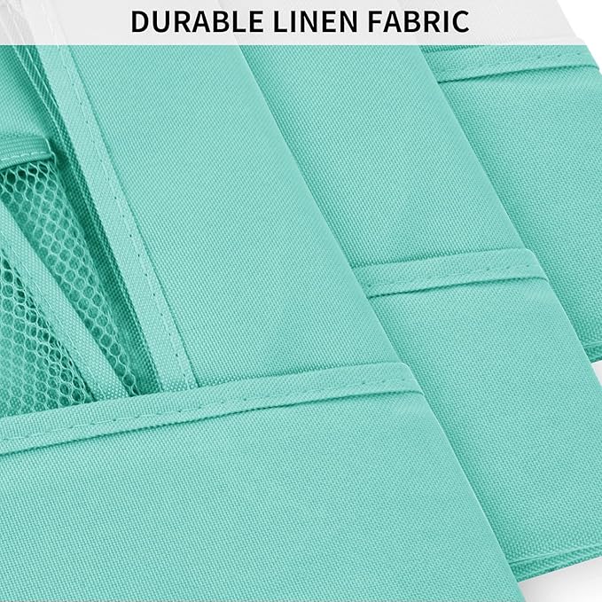 Joyfulife Bedside Caddy Bunk Bed Organizer Bedside Storage Organizer Bedside Storage Bag Pocket Hanging Organizer for Bunk, Hospital Beds, College Dorm Rooms, Baby Bed Rails, Camp 8 Pockets (Green)