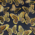 Gold Butterfly Wall Sticker - 60pcs Butterflies Mural Wall Stickers for Home Room Decoration, Brithday Wedding Party Festival Decorations Reusable Removable Decor