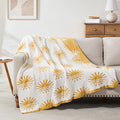 Throw Blanket, Chenille Microfiber Blankets for Couch, Soft Cozy Fluffy Warm Knitted Sunset Blanket for Sofa, Bed, Chair, Reversible Fuzzy Plush Lightweight Decorative Blanket, 50x60 inches