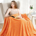 Zyrah Fleece Throws for Couch Super Soft Throw Blanket Lightweight Decorative Fuzzy Cozy Blankets for Sofa Chair Bed (C-Orange, Throw(50"x60"))