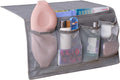 Slumber & Stow Hanging Bedside Caddy - 5 Pocket Bed Caddy Organizer for Tablets, Magazines, Phone, Glasses, Remotes & More - Ideal Storage For Dorm, Bedroom & Living Areas - 10"x17.3"