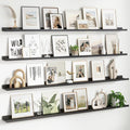 Floating Picture Ledge Shelves for Wall Set of 4, 72 Inch Wall Shelves with Lip Long Large Nursery Book Shelf for Toys Storage Kids Bookshelf Wall Mounted Living Room Bedroom Decor Frames