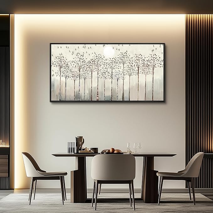Scenery Abstract Wall Painting Framed Canvas Wall Art For Living Room Large Size Wall Decorations For Bedroom Office Wall Decor Pictures Artwork Canvas Prints Home Boho Wall Decor Black Framed