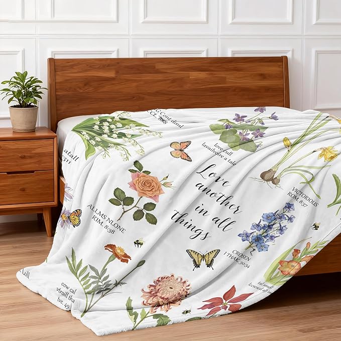 Christian Gifts for Women Faith, Inspirational/Religious/Spiritual Gifts for Adults, Soft Throw Blankets for Women/Men, Personalized Blankets for Adults 50"x 60"