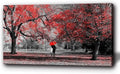 Bamdeya Wall Art Living Room Black White Wall Art Tree Red Wall Decor Natural Scenery Canvas Prints Art Forest Posters Painting Landscape Artwork for Wall Decorations Roon Decor Framed-20x40inches