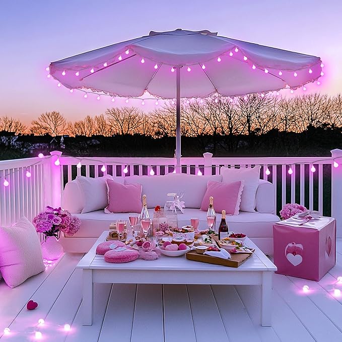 JMEXSUSS Globe String Lights Battery Operated - 100 LED White Fairy Lights Indoor Outdoor Waterproof 33FT Battery Powered String Lights with Remote for Wedding Bedroom Classroom Camping Decor