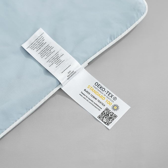 Cozy Bliss Cooling Comforter Twin Size, Cooling Blankets for Hot Sleepers and Night Sweats, Gray Blue Summer Comforter for Twin Size Bed, Breathable Soft Lightweight Silk Smooth
