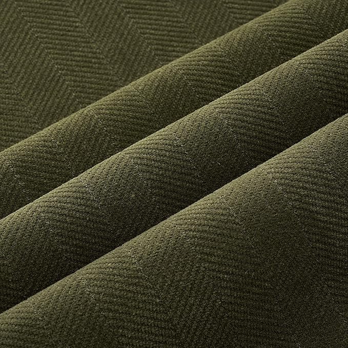 MIULEE Pack of 2 Olive Green Decorative Pillow Covers 18x18 Inch Soft Chenille Luxurious Couch Throw Pillows Farmhouse Cushion Covers with Elegant Design for Sofa Bedroom Living Room Home Decor