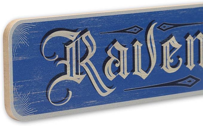 Harry Potter Ravenclaw Horizontal Wood Wall Decor - Vintage Ravenclaw Sign for Bedroom or Movie Room
