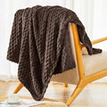 Bnuitland Brown Flannel Throw Blanket (50X70 inches), 300 GSM Fleece Cozy Warm Soft Home Decor Lightweight Bed Sofa Blanket for Adults, Suitable for All Seasons.