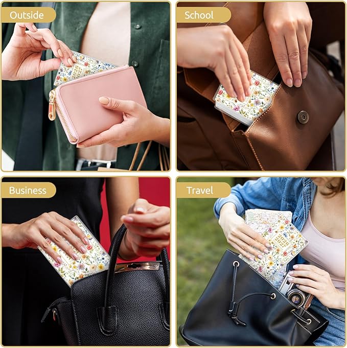 Pocket Calendar 2026-2027, Floral 2026-2027 Monthly Planner - 3.7" x 6.7" - Runs from January 2026 Until December 2027, 2026 Pocket Planner with PVC Cover for Student, Women, Office Supplies
