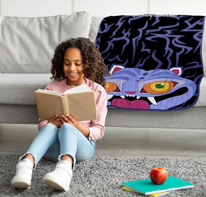 Jay Franco Kids Plush Throw Blanket – Ultra Soft Cozy Plush Fleece for Bed, Couch, Sofa, Home Décor, Official Licensed Derpy, Black - Kpop Demon Hunters, 46x60 - Throw Blanket