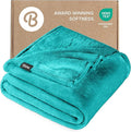 Bare Home Fleece Blanket - Twin/Twin Extra Long - Ultra-Soft Lightweight for Bed, Sofa, and Couch - Luxury Microplush - Cozy Warm Blanket (Twin/Twin XL, Emerald)