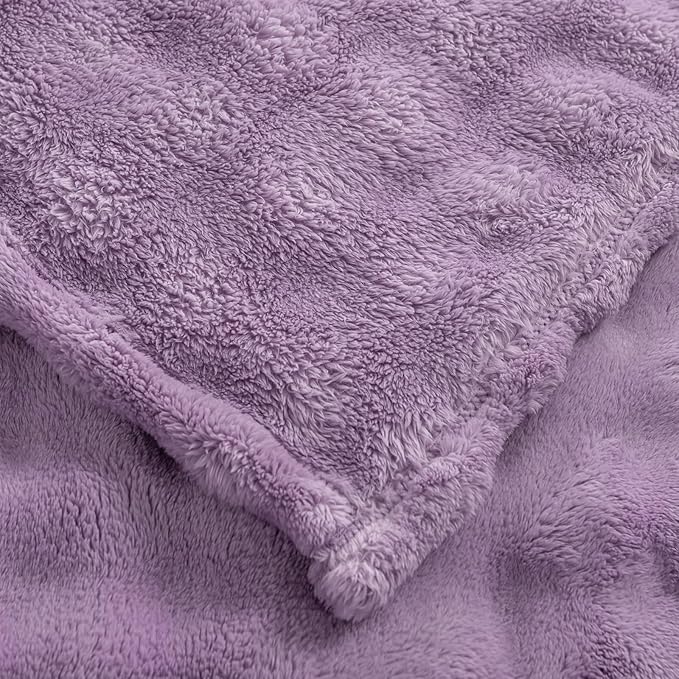 YUSOKI Luxury 3D Bubble Light Weighted Throw Blanket 1.8lb,All Ages,Home Decoration, (Lilac Purple,50 * 60inches)