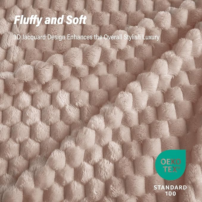 Bnuitland Light Brown Flannel Throw Blanket (50X40 inches), 300 GSM Fleece Cozy Warm Soft Lightweight Bed Sofa Blanket for Babys and Pets, Suitable for All Seasons