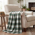 Horaldaily Green Light Coffee Farmhouse Plaid Spring Decorative Blanket Throw, Rustic Soft Lightweight Blanket for Couch Sofa Bed Lounging Decoration, Ideal Gifts for Kids Adults Self, 60x80
