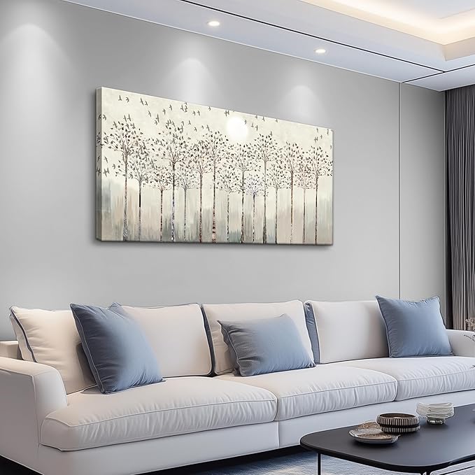Canvas Wall Art For Living Room Trees And Birds Abstract Paintings Kitchen Wall Decor Office Canvas Prints Artworks Pictures Wall Decorations For Bedroom,Large Size Fashion Modern Home Decoration