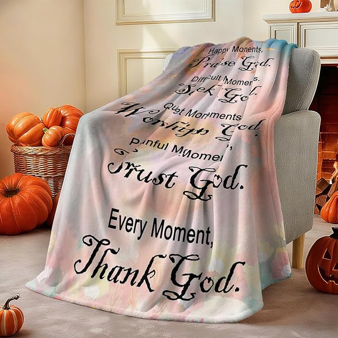 Christian Faith Blankets - Soft Throw, Personalized 60"x80", Religious & Spiritual Gifts for Women & Men