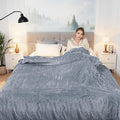 Electric Heated Blanket Full Size 72"x84" with Cozy Flannel, 6 Heat Settings & 10 Hours Auto Off, Soft & Cozy Warming Throw for Home, Office, or Bed, Machine Washable, Grey