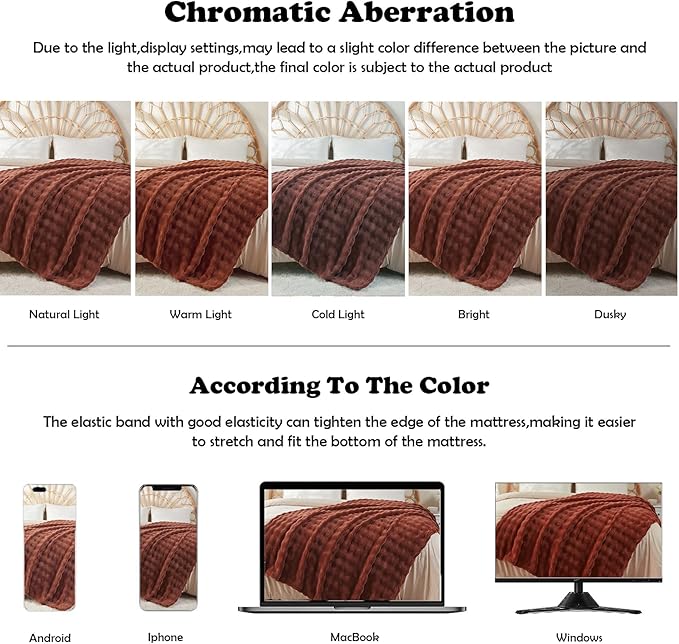 NEWCOSPLAY Queen Blanket for Couch Coffee Super Soft Flannel Fleece 3D Bubble Lightweight Bed Blanket All Season Use (Coffee, Queen(90"x90"))