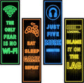 Eat Sleep Game Wall Decals Glow in The Dark, Gamer Controller Stickers Decor for Boy Bedroom, Joystick Video Gaming Kids Playroom Nursery Decoration