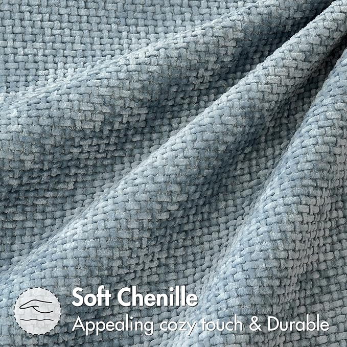 MIULEE Pack of 2 Coastal Blue Throw Pillow Covers 22x22 Inch Summer Modern Boho Accent Decorative Pillow Covers Soft Farmhouse Cushion Covers for Home Decor Couch Bed Sofa Living Room