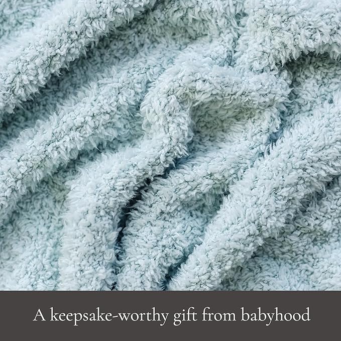 SARANONI Bamboni Luxury Baby Blanket | Cozy & Soft Plush Receiving Blankets | Perfect for Girls & Infant Baby Boy Blankets | Sky Blue - 30” x 40"