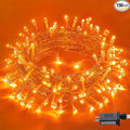 JMEXSUSS 150LED Orange Halloween Lights Indoor Outdoor, Connectable Christmas String Lights Indoor Plug in, 8 Modes Orange Lights for Halloween Fireplace Tree Bedroom Party Decor
