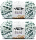 Bernat Blanket Tie Dye-Ish Mossy Hills Yarn - 2 Pack of 10.5oz/300g - Polyester - #6 Super Bulky - 220 Yards - Knitting & Crochet