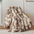 COOVA Ultra Soft Faux Fur Twin Blanket – Fuzzy Fluffy Cozy Microfiber Blankets, Warm Thick Plush Sherpa Fleece Throw Blanket for Couch,Bed,Sofa,Ideal Gift for Women.(Tie Dye Brown, 60"x80")