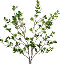 Sggvecsy 43’’ 2Pcs Artificial Ficus Branches Faux Leaf Spray Green Eucalyptus Branches Artificial Greenery Stems Fake Ficus Twig Plants for Home Office Wedding Vase Filler Shop Decoration