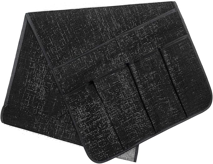 Couch Sofa Armrest Organiser Arm Chair Caddy Bedside Storage Pocket with 6 Pockets TV Remote Holder Bed Storage Pocket Bag for Cellphone Tablet Notepad Book Magazines DVD Glasses