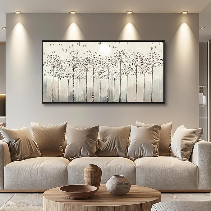 hyidecorart Black Framed Canvas Wall Art For Living Room Large Size Decorations For Bedroom Room Office Wall Decor Pictures Abstract Scenery Wall Painting Artwork Canvas Prints Boho Home Decor