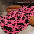 Hot Pink Blanket Queen Size, Extra Large Soft Warm Full Size Fleece Blanket for Couch Bed, Pink Bedroom Living Room Home Decor, 90x90 Inches
