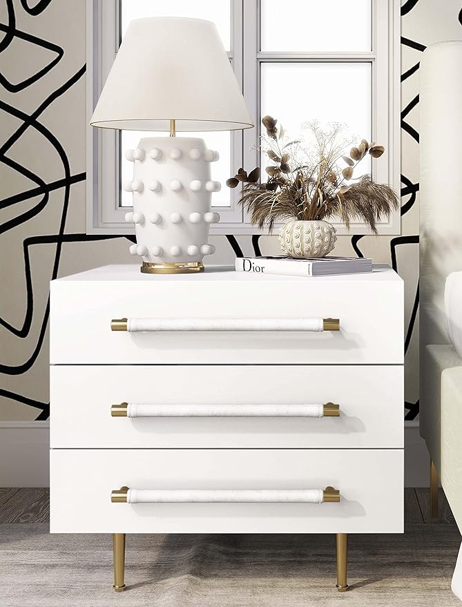 Tov Furniture Trident Nightstand (White)