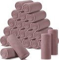 Shimeyao 24 Packs Fleece Throw Blanket Soft Warm Lightweight Fleece Blanket Cozy Throw Bulk for Bed Couch Sofa Home Office Wedding Gifts Suitable for Seasons, 50 x 60 Inches(Gray Pink)