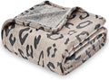SOCHOW Three-Dimensional Leopard Print Flannel Fleece Throw Blanket, Lightweight Super Soft Cozy Plush Blanket for Couch Bed, 60 x 80 Inches, Chocolate Leopard