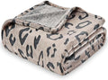 SOCHOW Three-Dimensional Leopard Print Flannel Fleece Throw Blanket, Lightweight Super Soft Cozy Plush Blanket for Couch Bed, 50 x 60 Inches, Chocolate Leopard