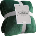 TASTHROW DarkGreen Throw Blanket 60x80 Inches, Soft Plush Cozy Fleece Flannel Throw Blanket, Lightweight Warm Throws for Bed, Couch, Bedroom and Living Room, All Seasons