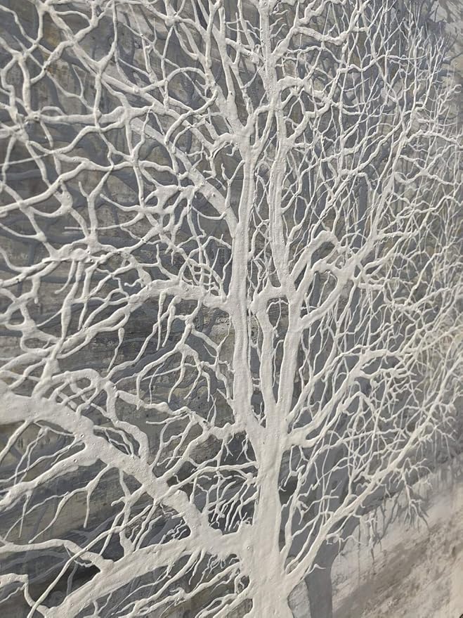 Yihui Arts Abstract Trees Painting Canvas Prints Wall Art Decor Framed - Large Modern Giclee Art Print on Canvas Ready to Hang for Home and Office Wall Decoration with Textured Boho
